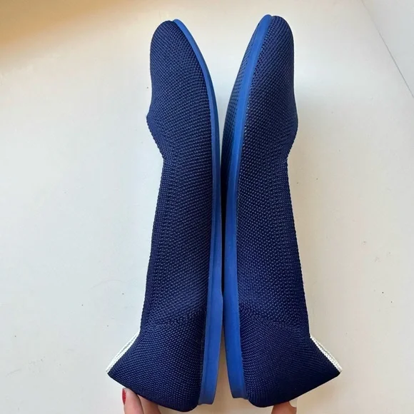 Rothy’s The Flat Round Toe Maritime Navy Slip On Knit Size 11 Ballet - Picture 4 of 12